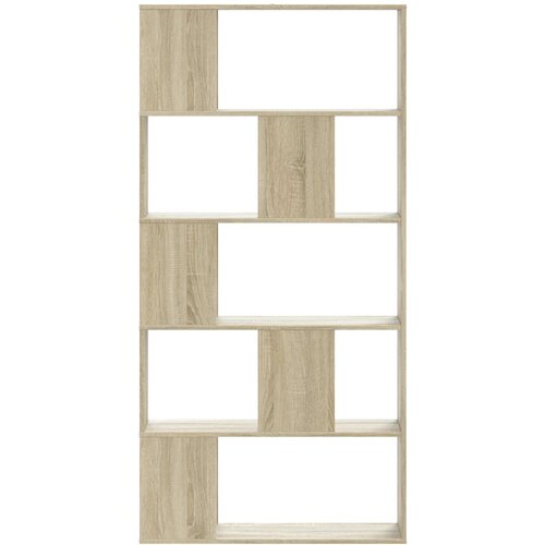  Regal za knjige s 5 razina boja hrasta 80,5x23,5x162,5cm drveni Slike