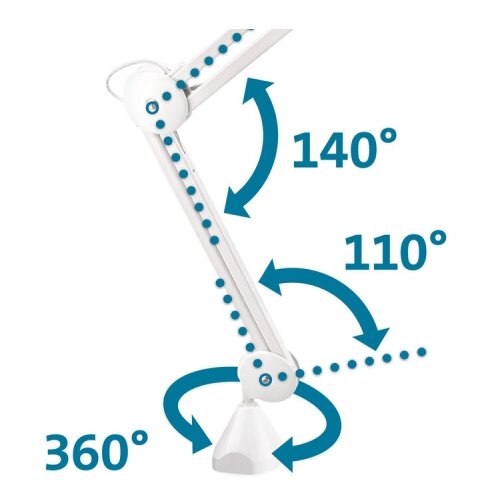 Extol LED prigu&amp;scaron;iva stona lampa sa lupom LED/10W/230V bela Slike