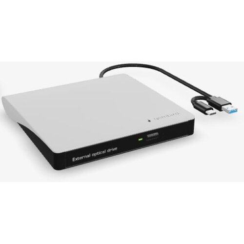 Gembird DVD-USB-031-BW eksterni usb cd/dvd drive citac-rezac, usb + usb-c, black-white Cene
