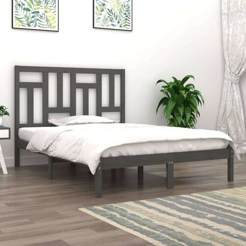  Okvir Za krevet od masivne borovine sivi 200 x 200 cm Cene