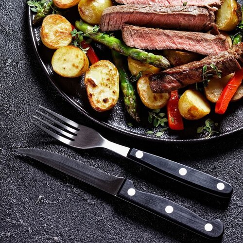 Bbq Jekleni jedilni pribor za zrezke in burgerje, 12 kosov., (5000019581) Slike