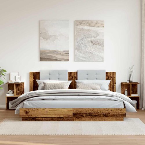  Noćni ormarići 2 kom Staro drvo 35x35x55 cm Konstruirano drvo Slike