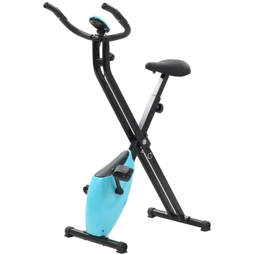 vidaXL Magnetno sobno kolo X-Bike z merilnikom pulza črno in modro