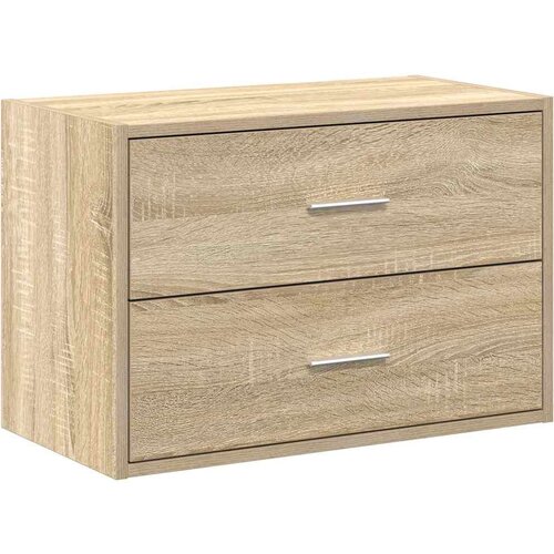 VidaXL Ormarić s 2 ladice boja hrast 60x31x40 cm konstruirano drvo Slike