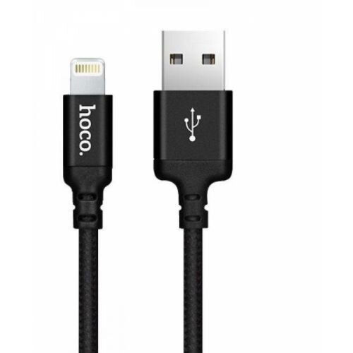 Hoco podatkovni kabel X14 Lightning na USB 1m 3A črn pleten Slike