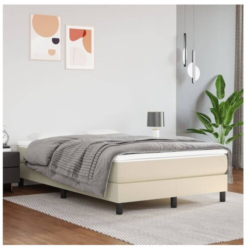  Okvir za krevet krem 120 x 200 cm od umjetne kože Cijene