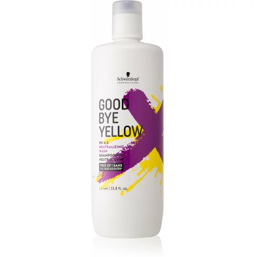 Schwarzkopf Professional Goodbye Yellow šampon za neutraliziranje bakrenih tonova za obojenu i kosu s pramenovima 1000 ml