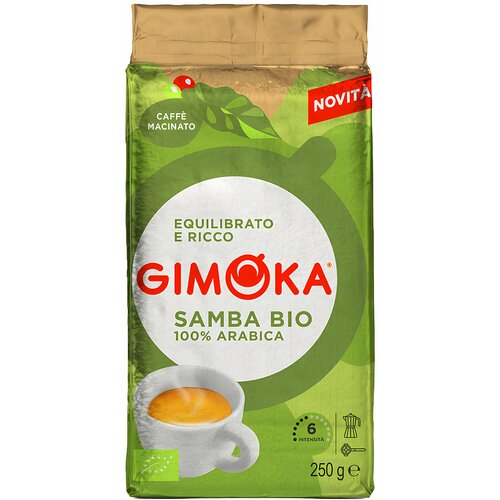GIMOKA mešavina pržene mlevene kafe samba biologico espresso 250g Slike