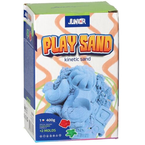 Play sand, kinetički pesak sa kalupima, plava, 400g ( 130743 ) Slike