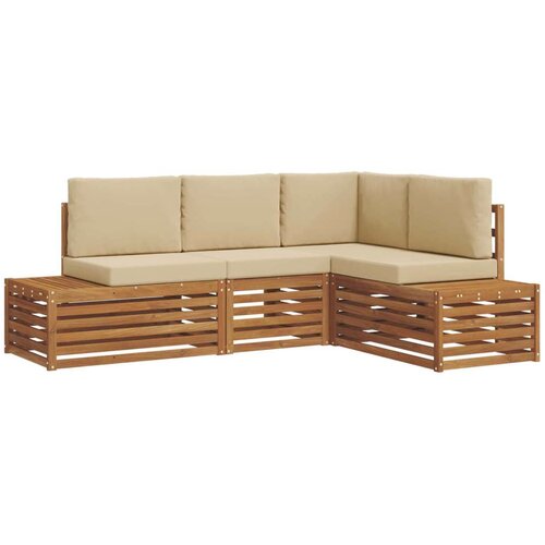  Setovi sofa s jastukom 4 Komad Prirodna i bež Slike