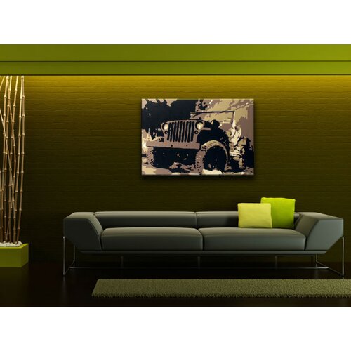  Ročno izdelana slika POP Art JEEP 1-delna (POP ART slike) Slike