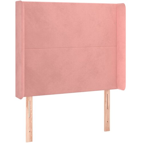 Maison Chic Posteljno vzglavje - Vzglavna omarica - Nočna omarica z u&amp;scaron;esi roza 83x16x118/128 cm žamet, (21708469) Slike