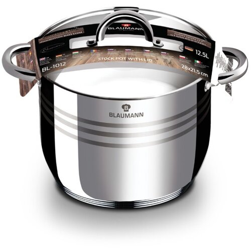 BLAUMANN lonac inox sa poklopcem 12.5 l 28 cm 490126 Slike
