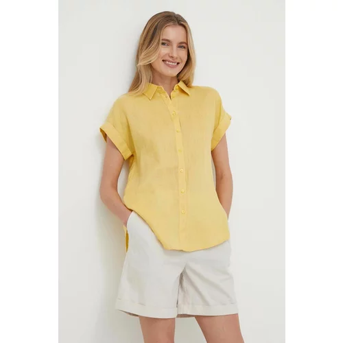 Polo Ralph Lauren Lanena srajca rumena barva