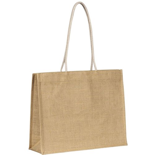 Meixi Juta torba za kupovinu CALABRIA &amp;ndash; laminirana iznutra/ pamučne ručke/ 35 &amp;times; 44/5 &amp;times; 15 cm Slike