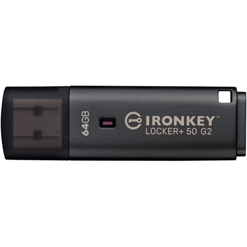 Kingston Technology IronKey Locker+ 50 G2 USB izbrisivi memorijski pogon 64 GB USB Tip-A 3.2 Gen 1 (3.1 Gen 1) Crno Cijene