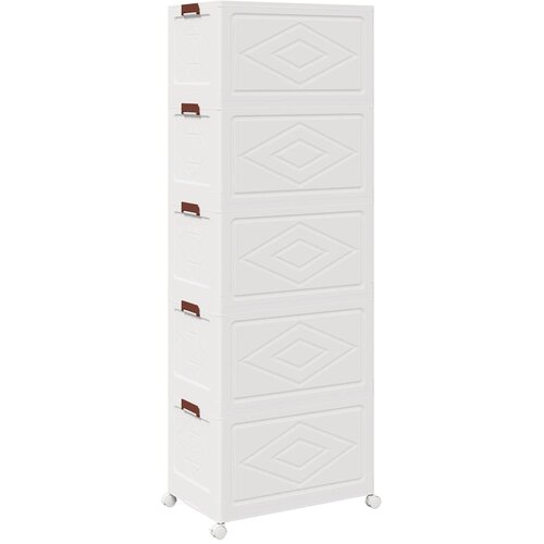  Složiva kutija za pohranu s kotačima 5nivoa 75 L 64x40x179 cm Slike