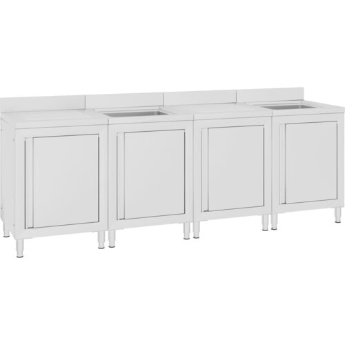  Komercijalni kuhinjski ormarić za sudoper 240x60x96 cm čelični Cijene