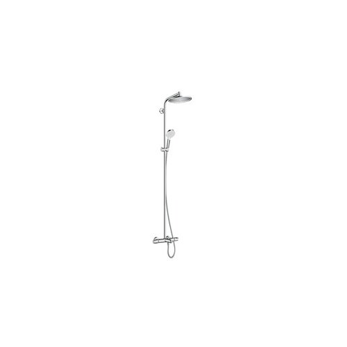 Hansgrohe Crometta S Showerpipe240 Chrome termostatski usponski nadglavni tuš 24 cm i ručicom, sa izlivom 27320000 Cene