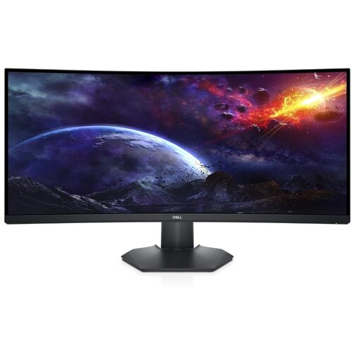 Dell Monitor LED Gaming S3422DWG, 34&amp;quot; WQHD 3440x1440 144Hz VA AG 21:9 Curved 99% sRGB, 400cd/m2, 3000:1, 178/178, 1ms (MPRT) / 2 Slike