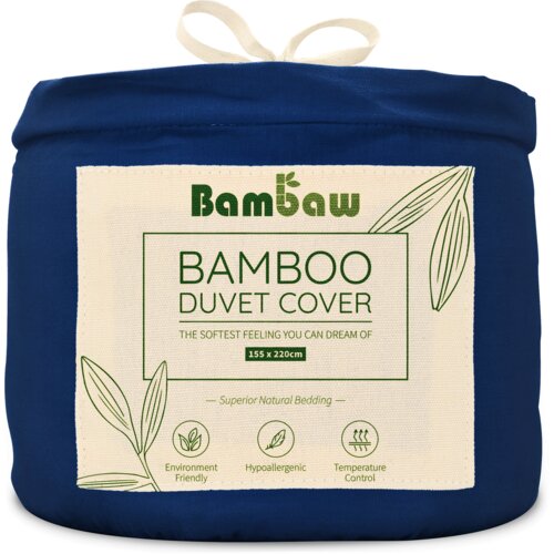 Bambaw Prevleka za odejo iz bambusa 155 x 220 cm - Navy Cene