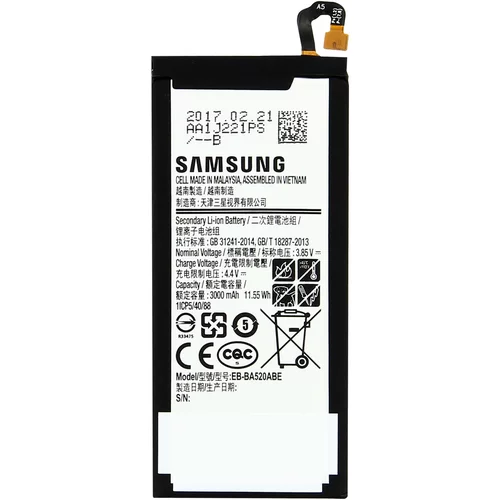 Samsung Baterija za Galaxy A5 2017 /J5 2017, EB-BA520ABE 3000mAh nadomestna baterija, (20530639)