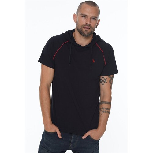 Dewberry T8570 HOODED MEN&amp;#039;S T-SHIRT-NAVY BLUE Slike