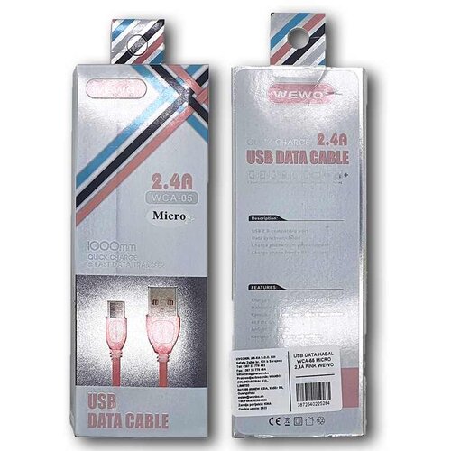  DATA KABAL WCA-55 MICRO 2,4A PINK WEWO Slike