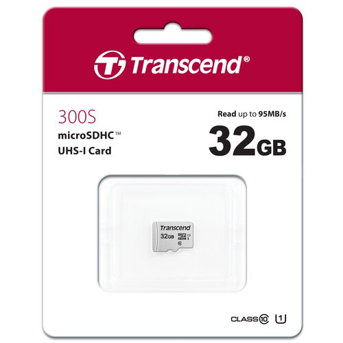 Transcend 32 GB microSDHC-Kartica 300S UHS-I U1 Cl10 Slike