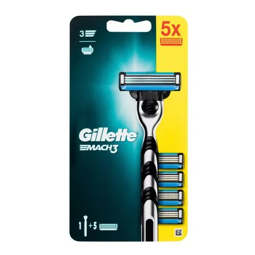 Gillette Mach3 Set brijać 1 kom + rezervne britvice 4 kom za moške