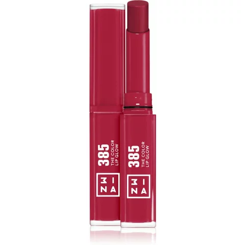 3INA The Color Lip Glow vlažilna šminka s sijajem odtenek 385 - Wild, berry pink 1,6 g