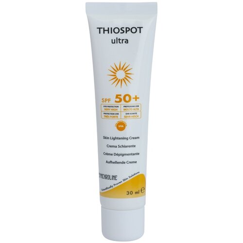Synchroline Thiospot Ultra posvetlitvena krema za kožo s hiperpigmentacijo SPF 50+ 30 ml Slike
