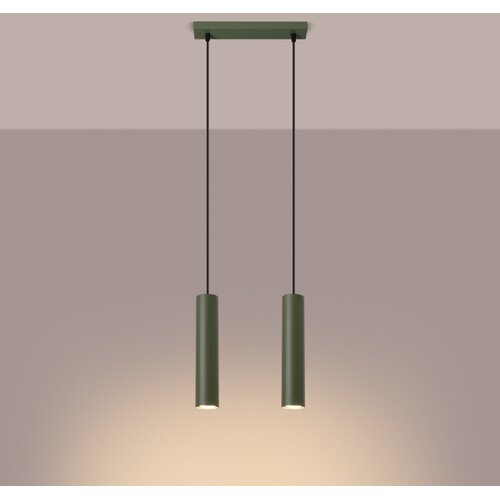 Sollux Lighting Sollux SL.1485 - Luster na lanku LAGOS 2xGU10/10W/230V, zelene boje Slike