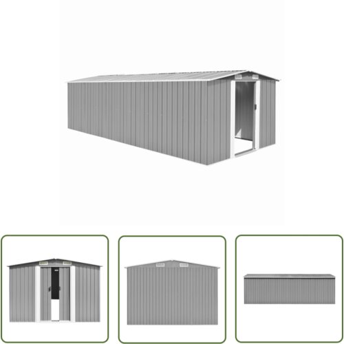  The Living Store Vrtna lopa 257x580x181 cm kovinska siva - Vrtna Lopa, (21745171) Cene