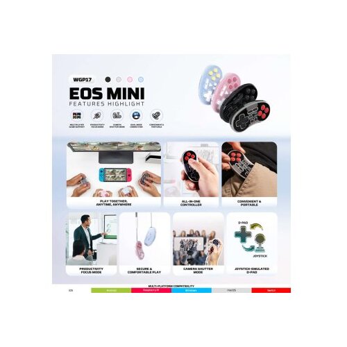 Fantech joypad wireless WGP17 eos mini rozi Slike