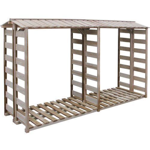 VidaXL Lopa za shranjevanje drv 300x90x176 cm impregnirana borovina Slike