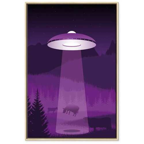  Slika - Ufo (1 Part) Vertical 40x60 U prirodnom drvenom okviru Cene