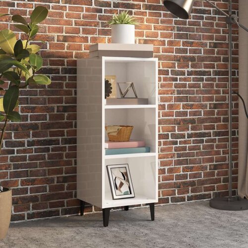  Komoda sjajna bijela 34 5 x 32 5 x 90 cm od konstruiranog drva Cijene