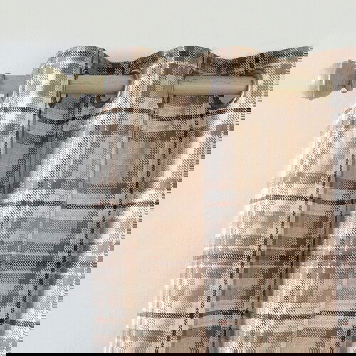 Catherine Lansfield Rjave flanelne izolacijske zavese v kompletu 2 ks 117x183 cm Cullen Thermal Check &amp;ndash; Slike