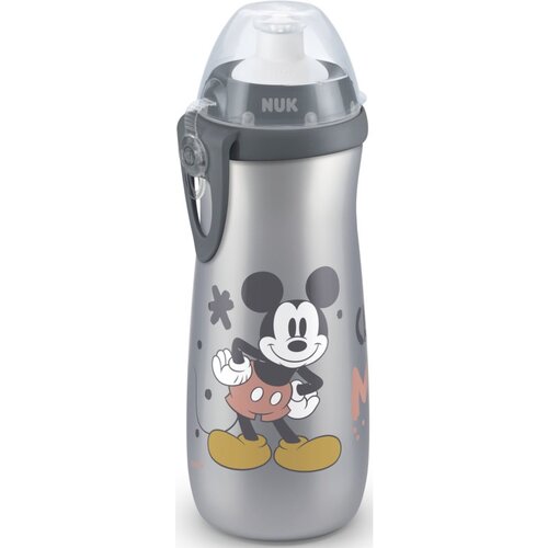 Nuk First Choice Mickey Mouse steklenička za otroke 36m+ Grey 450 ml Slike