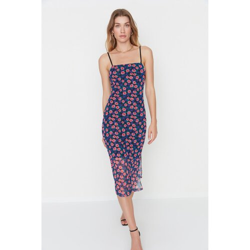 Trendyol Purple Strap Knitted Dress Cene