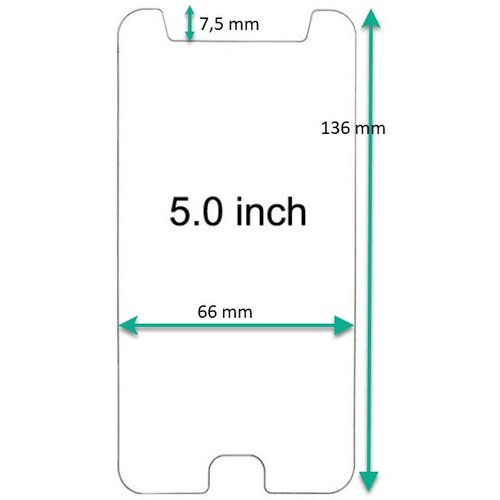  Univerzalno za&amp;scaron;čitno kaljeno steklo za 5.0&amp;quot; zaslon z izrezom za gumb 136x66mm Slike