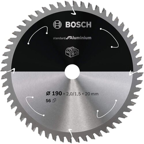 Bosch Standard for Aluminium list kružne testere za akumulatorske testere 190x2,0x20 T56 Slike