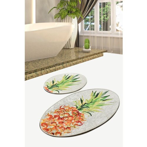  pine djt multicolor bathmat set (2 pieces) Cene