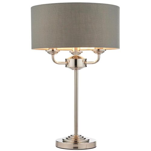  Endon 99149 - Stona lampa HIGHCLERE 3xE14/18W/230V siva/sjajni hrom Cene
