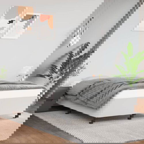Furnova Posteljni okvir brez vzmetnice bela 120x190 cm umetno usnje, (21934819) Slike
