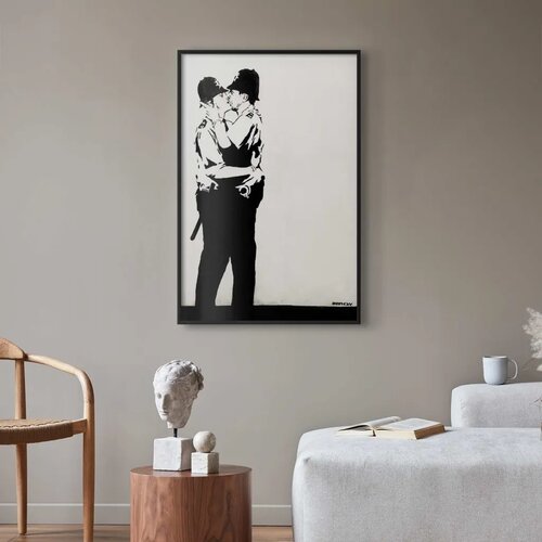  Plakat - The Policemen\&amp;#039;s Kiss 29.7x42 Crni okvir Slike