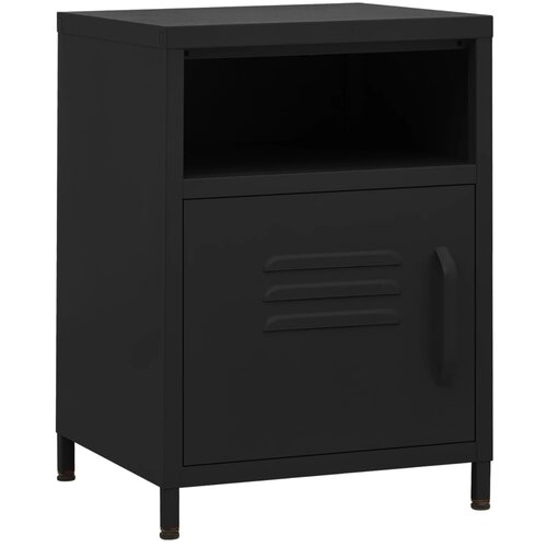 Maison Chic Nočna omarica - Nočna miza črna 35x35x51 cm jeklo, (21690100) Slike