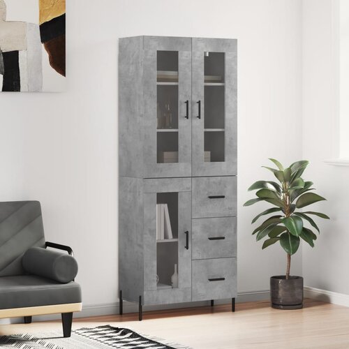  Visoka komoda siva betona 69,5x34x180 cm od konstruiranog drva Cijene