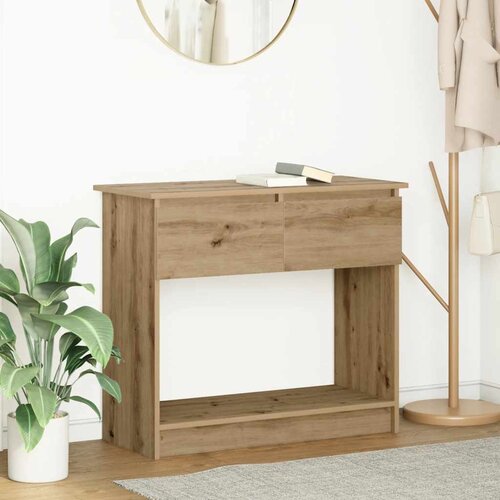 vidaXL Konzolni stol s ladicama Artisan hrast 85,5x38,5x74,5 cm Cene